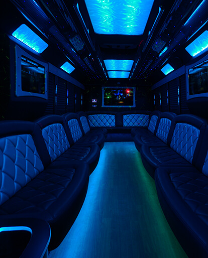 ample baltimore limo bus lounge